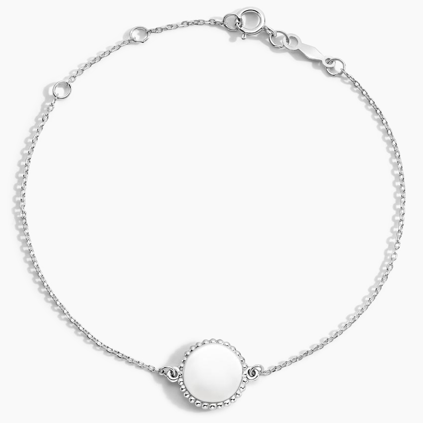 Engravable Beaded Disc Bracelet