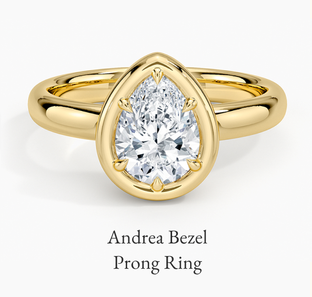 Andrea Bezel Prong Ring