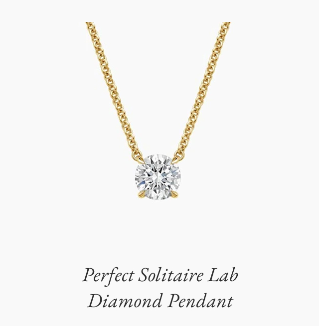 Perfect Solitaire Lab Diamond Pendant 