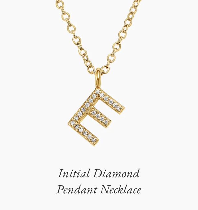 Initial Diamond Pendant Necklace