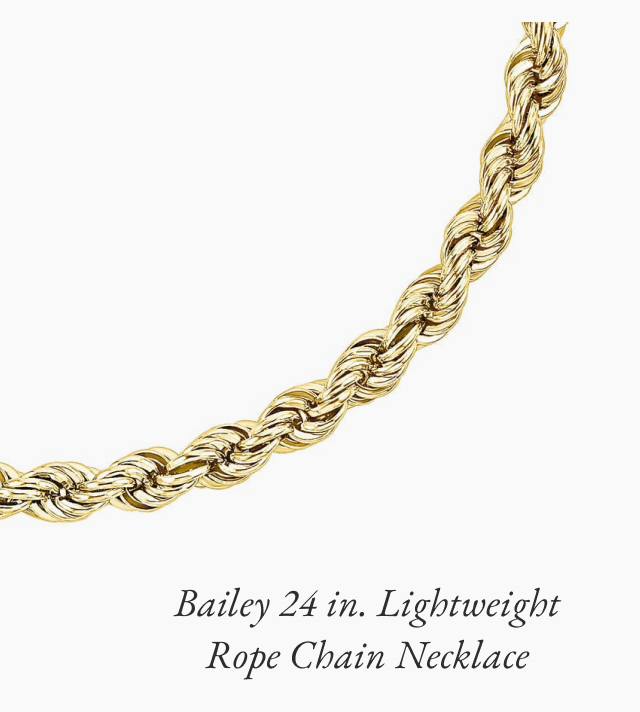 Bailey 24 in. Lightweight Rope Chain Necklace