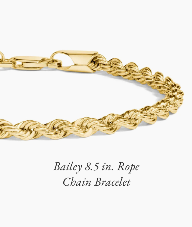 Bailey 8.5 in. Rope Chain Bracelet