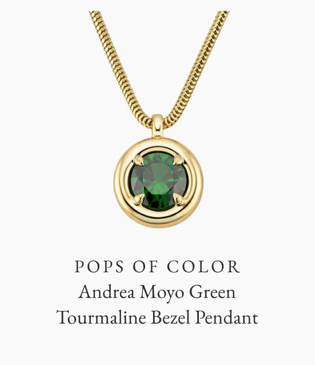 Andrea Moyo Green Tourmaline Bezel Pendant