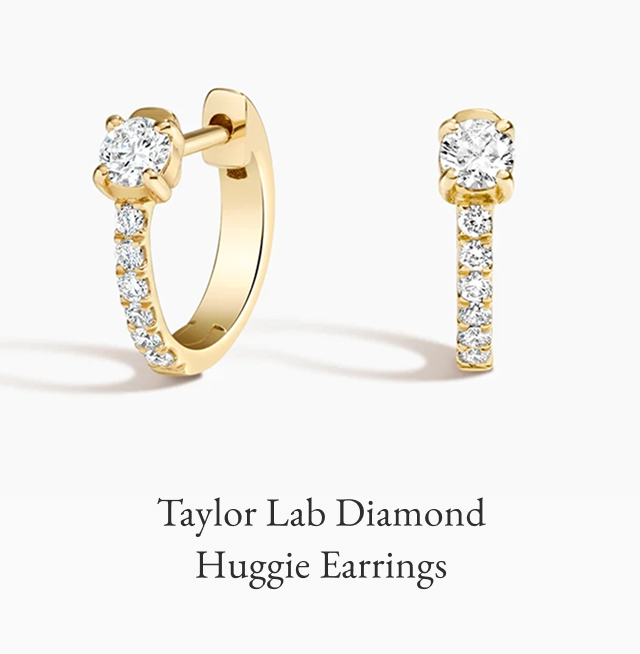 Taylor Lab Diamond Huggie Earrings