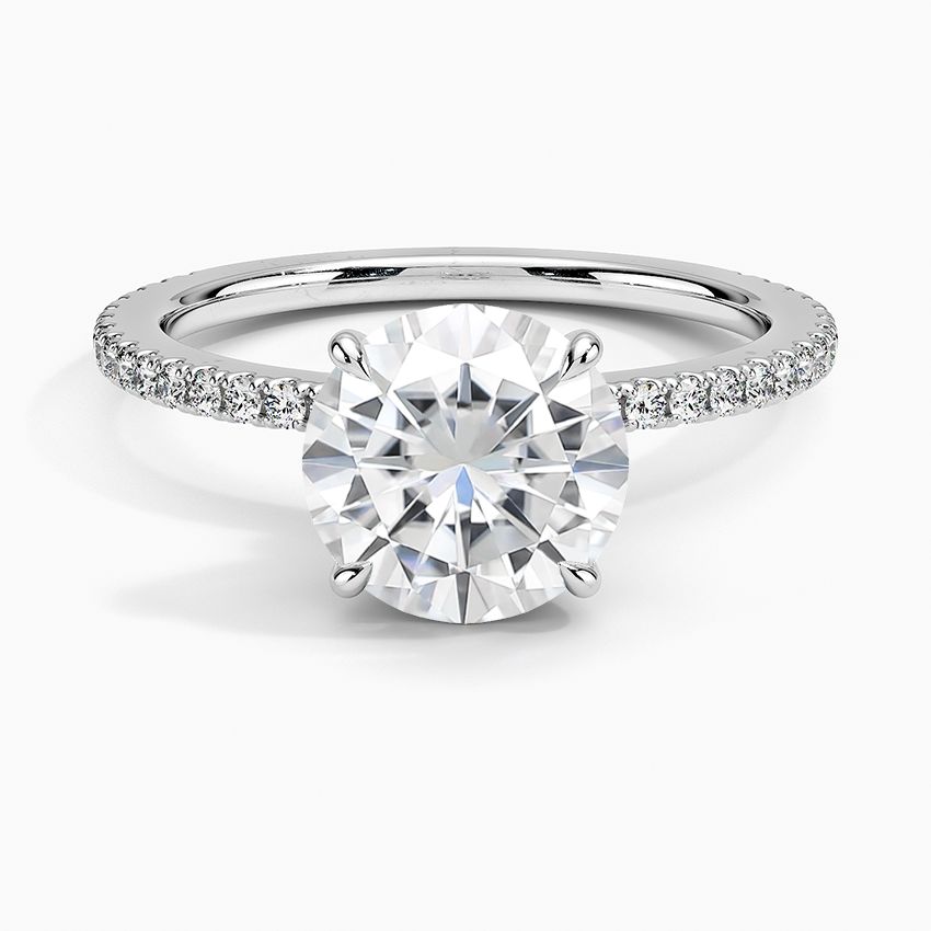 Moissanite Demi Lab Diamond Ring