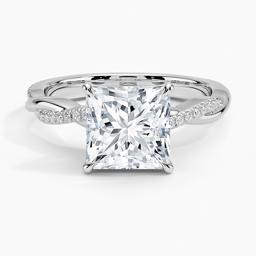 Petite Twisted Vine Diamond Engagement Ring