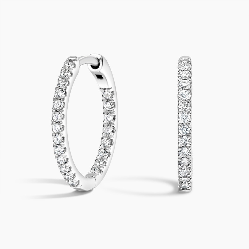 Small Perfect Hoop Lab Diamond Earrings