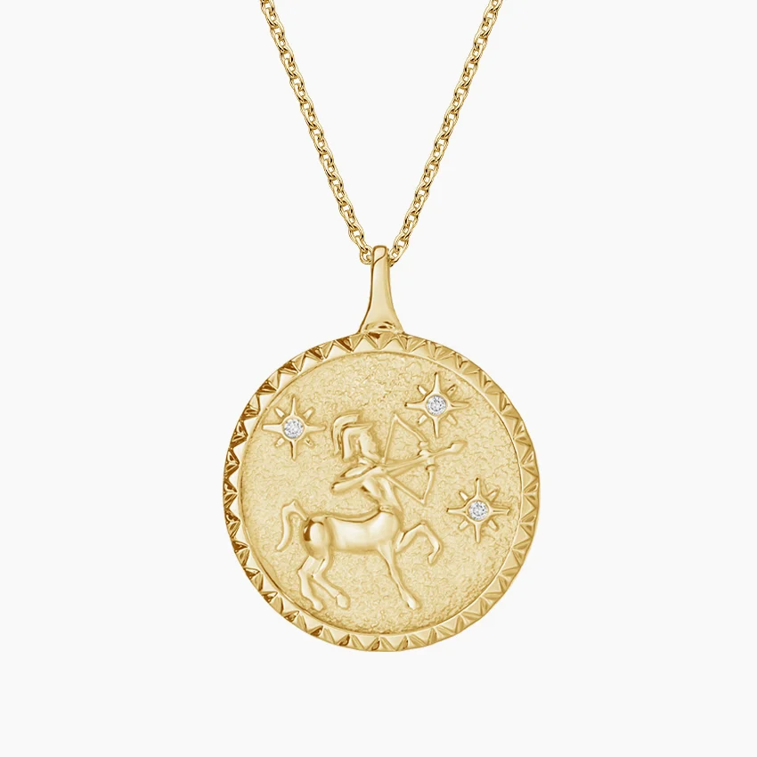 Sagittarius Zodiac Diamond Pendant