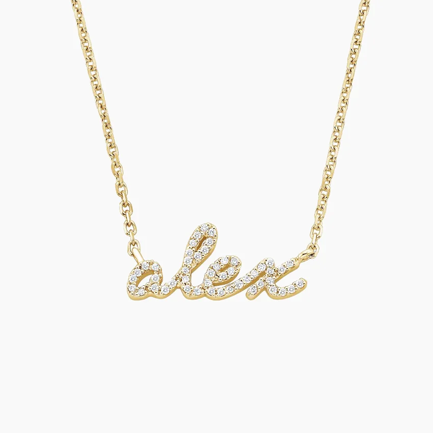 Script Diamond Name Necklace