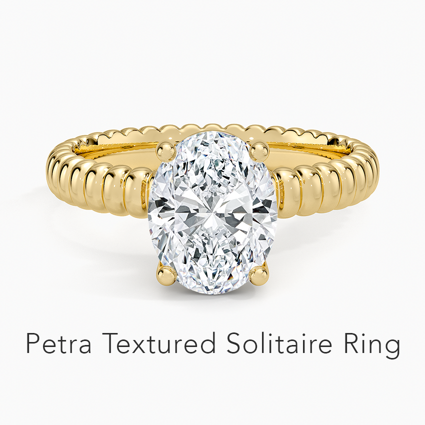 Petra Textured Solitaire Ring