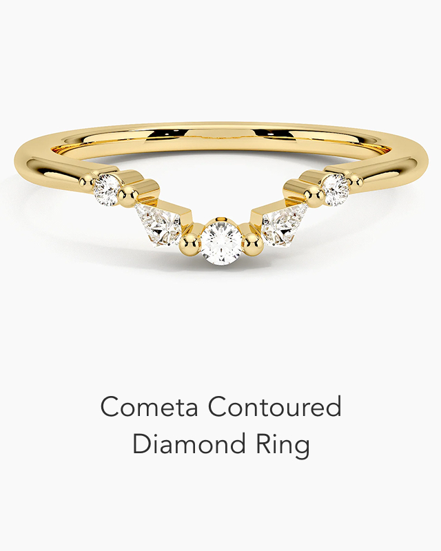 Cometa Contoured Diamond Ring