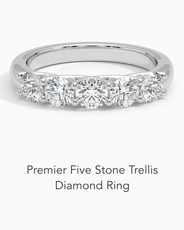 Premier Five Stone Trellis Diamond Ring