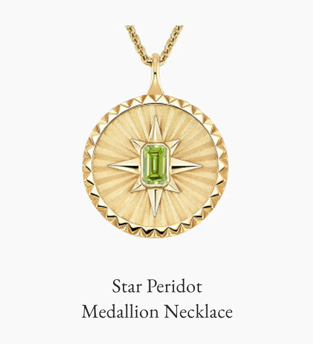 Star Peridot Medallion Necklace