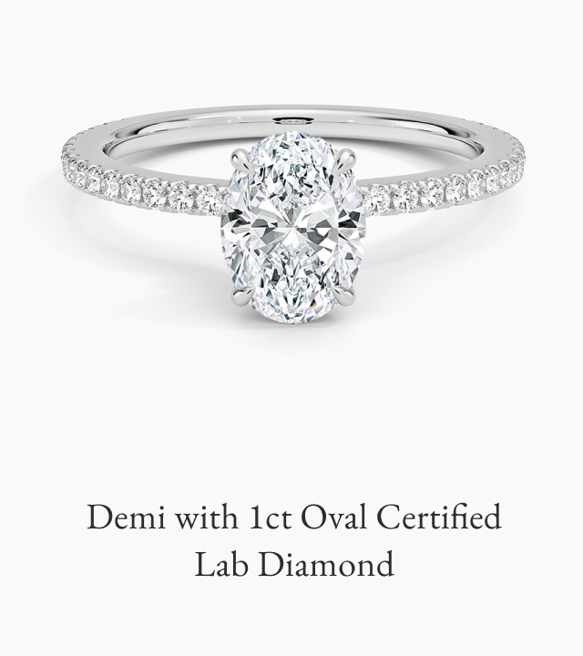 Demi with 1ct Oval Certified Lab Diamond
