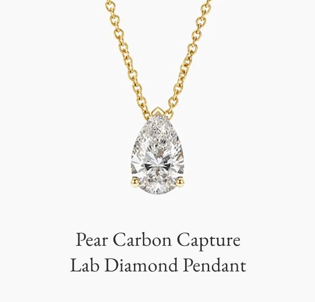 Pear Carbon Capture Lab Diamond Pendant