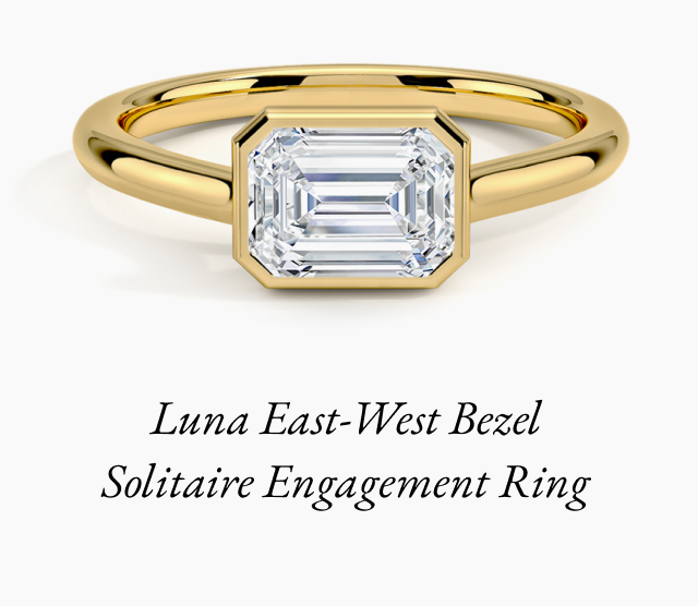 Luna East-West Bezel Solitaire Ring