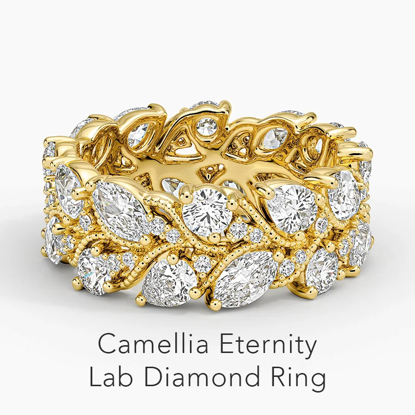 Camellia Eternity Lab Diamond Ring