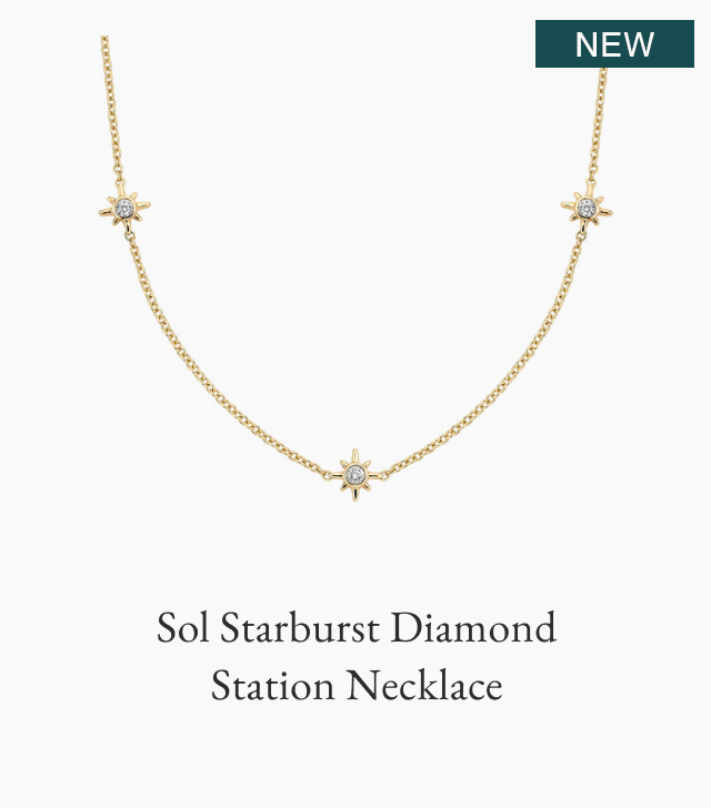 Sol Starburst Diamond Station Necklace