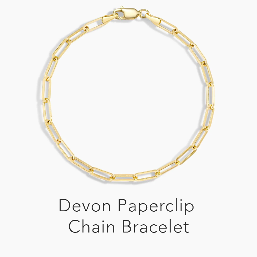 Devon 7 in. Paperclip Chain Bracelet 