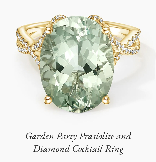 Garden Party Prasiolite and Diamond Cocktail Ring