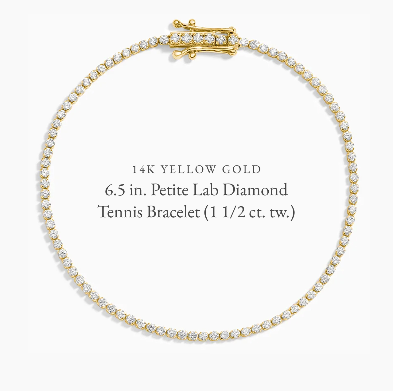 6.5 in. Petite Lab Diamond Tennis Bracelet 