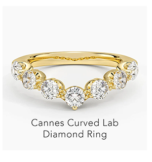Cannes Curved Lab Diamond Ring
