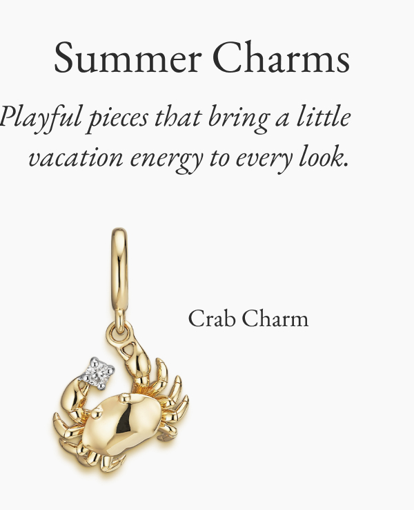 Crab Diamond Charm