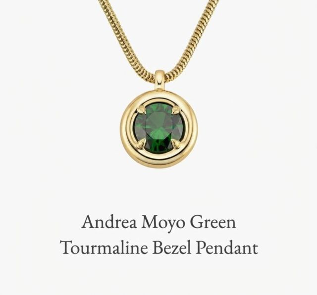 Andrea Moyo Green Tourmaline Bezel Pendant