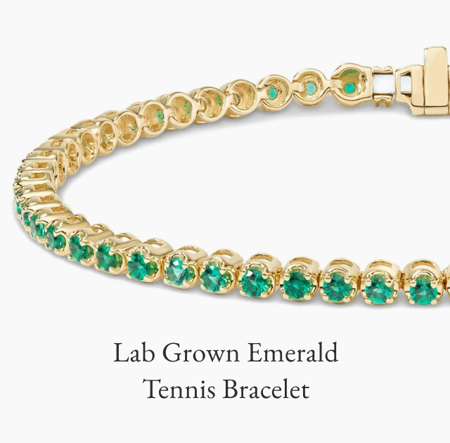 Lab Grown Emerald Tennis Bracelet 