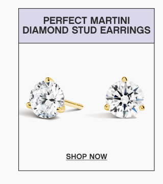 Perfect Martini Diamond Stud Earrings