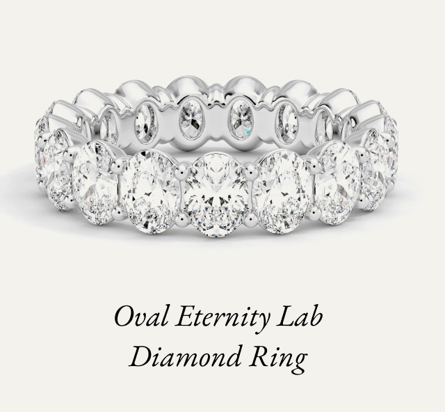 Oval Eternity Lab Diamond Ring 