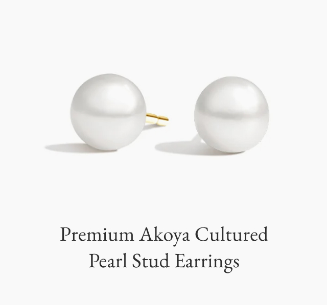 Premium Akoya Cultured Pearl Stud Earrings