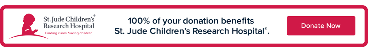 100% of your donation benefits St. Jude Children's Research Hospital.