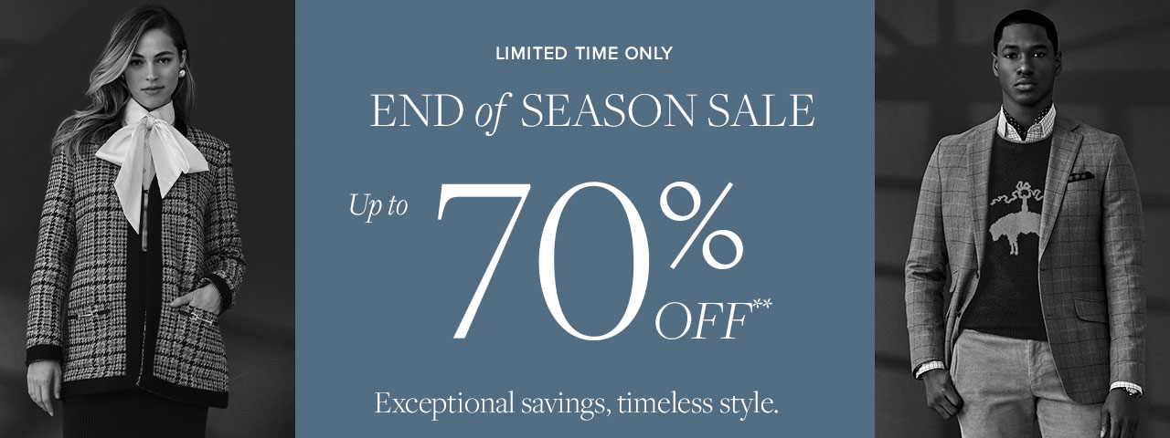 End Of Season Sale Up to 70% Off