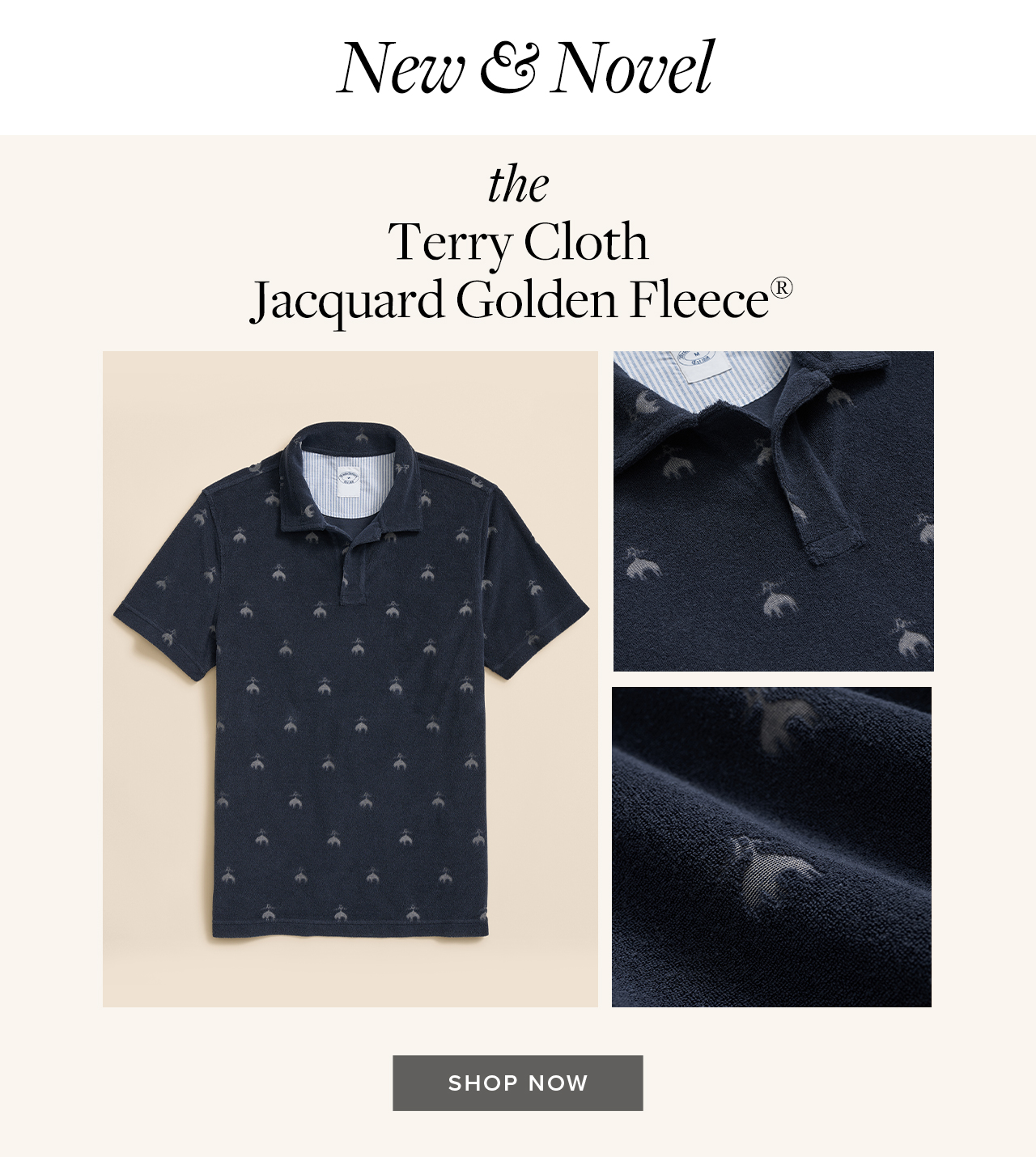 the Terry Cloth Jacquard Golden Fleece Shop Now