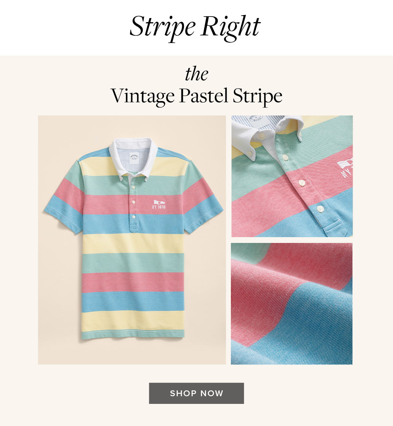 the Vintage Pastel Stripe Shop Now