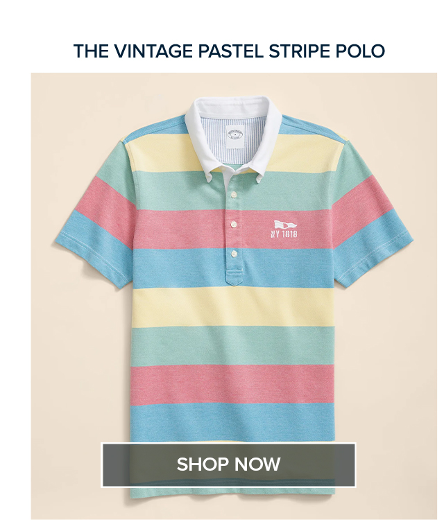 The Vintage Pastel Stripe Polo Shop Now