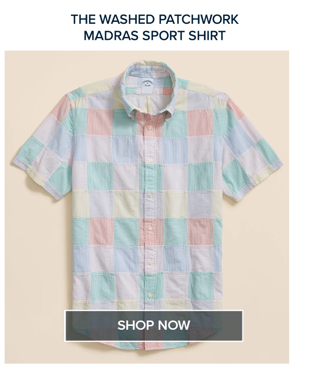 The Washed Patchwork Madras Sport Shirt