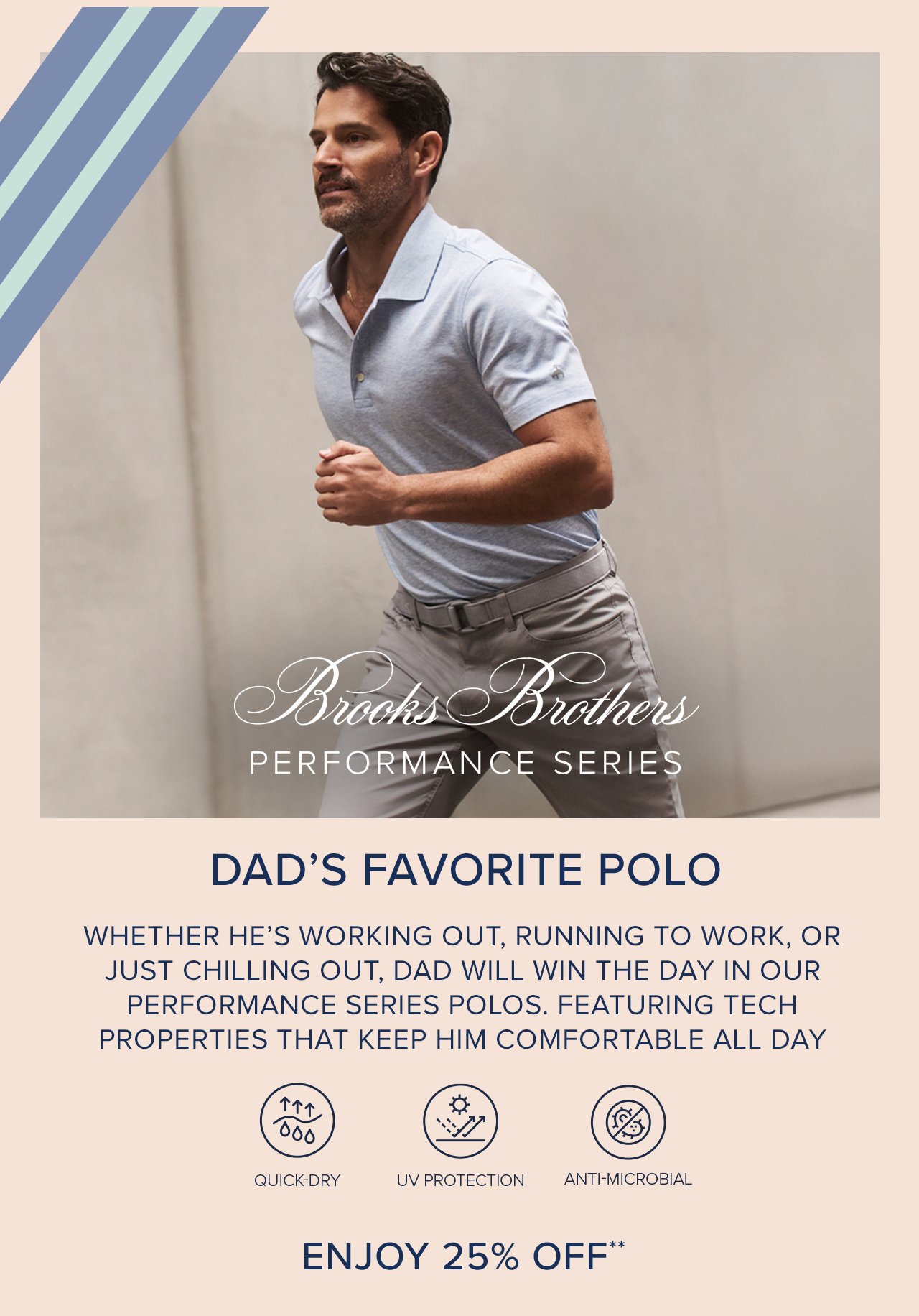 Brooks Brothers Performance Series Dad's Favorite Polo Enjoy 25% Off