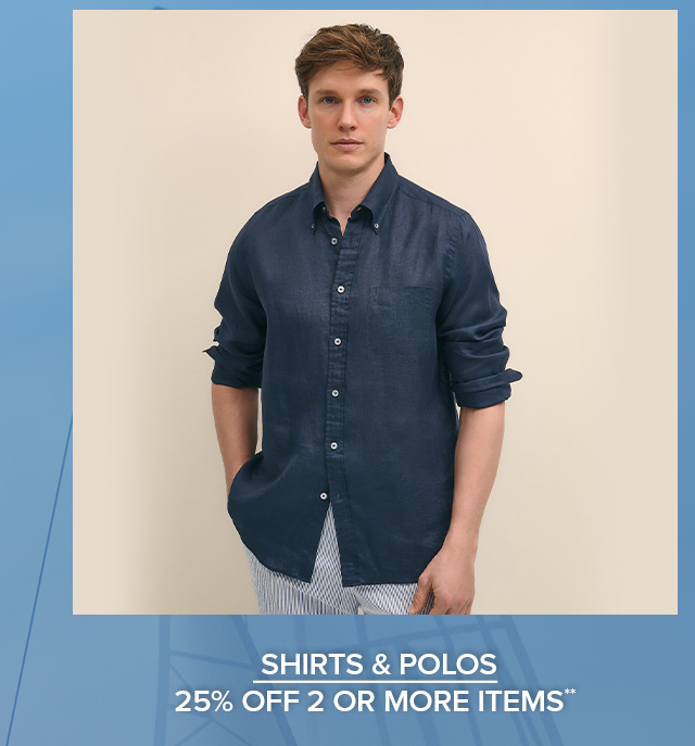 Shirts and Polos 40% Off 3 or More