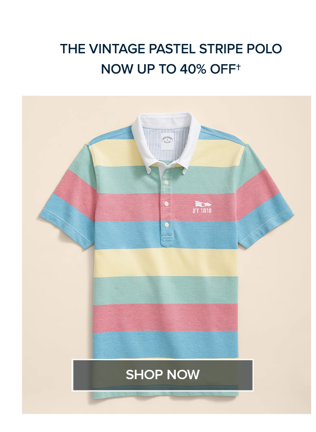 The Vintage Pastel Stripe Polo Now Up To 40% Off Shop Now