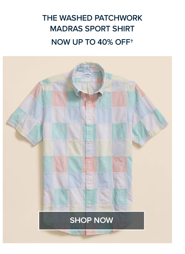 The Washed Patchwork Madras Sport Shirt Now Up To 40% Off Shop Now