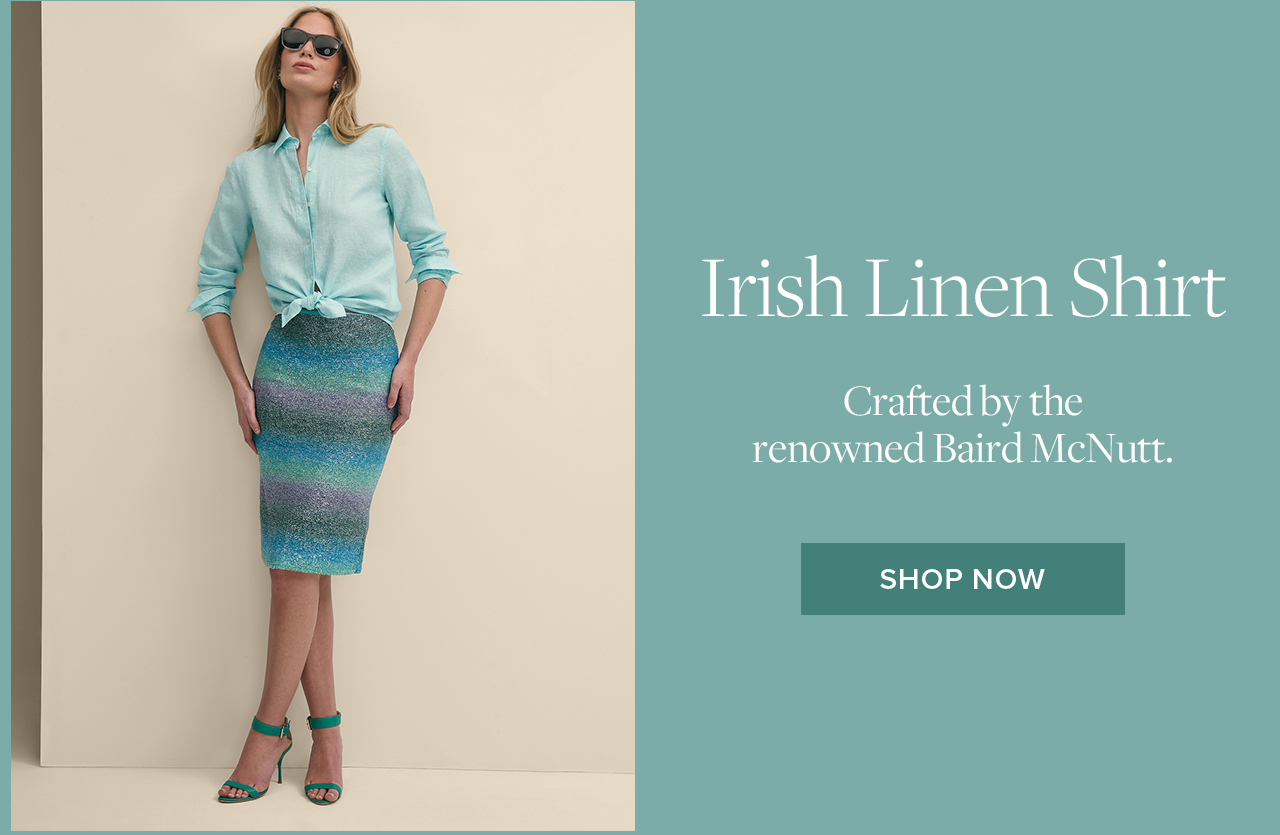 Irish Linen Shirt Crafted by the renowned Baird McNutt Shop Now
