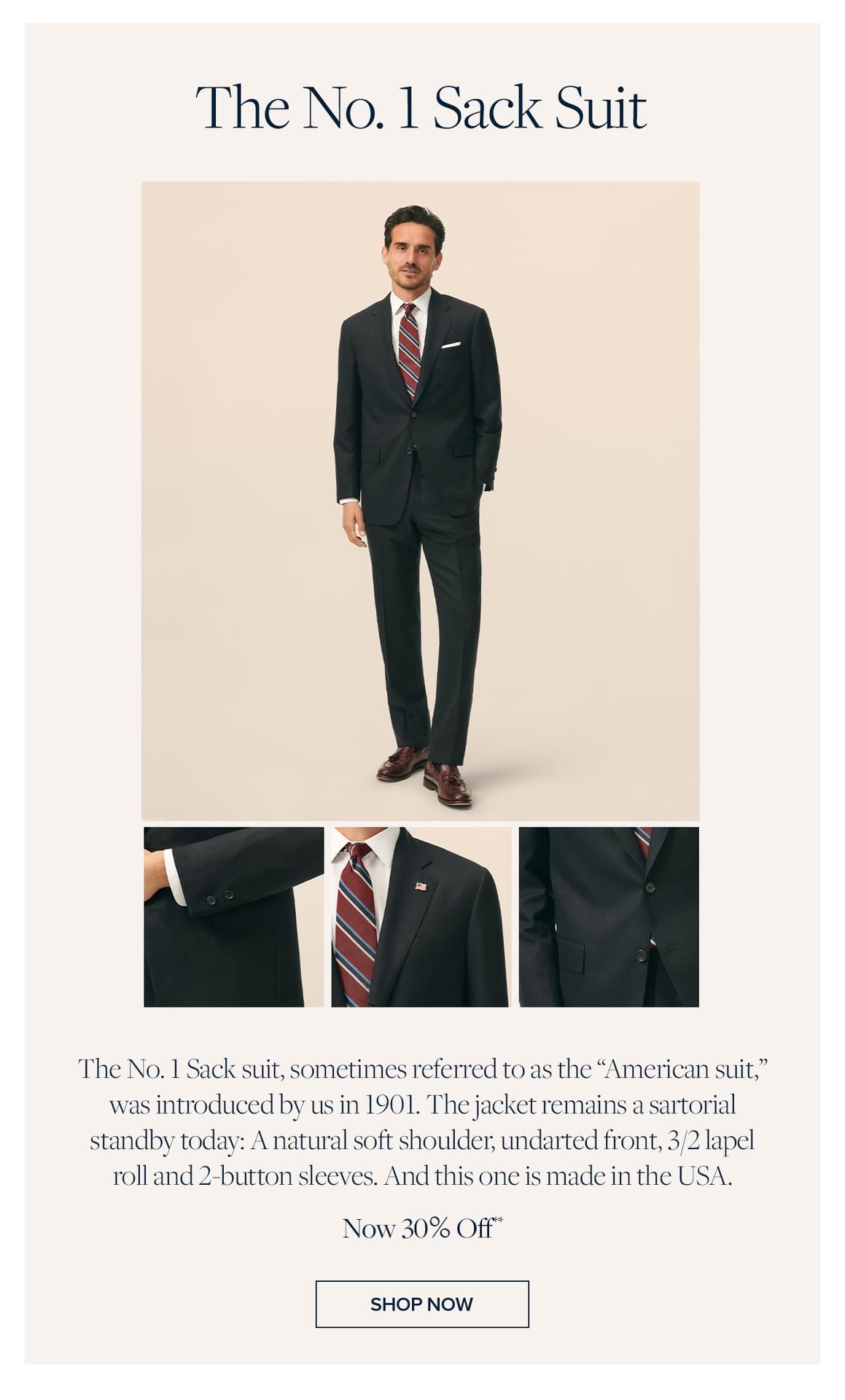 The No 1 Sack Suit Now 30% Off Shop Now