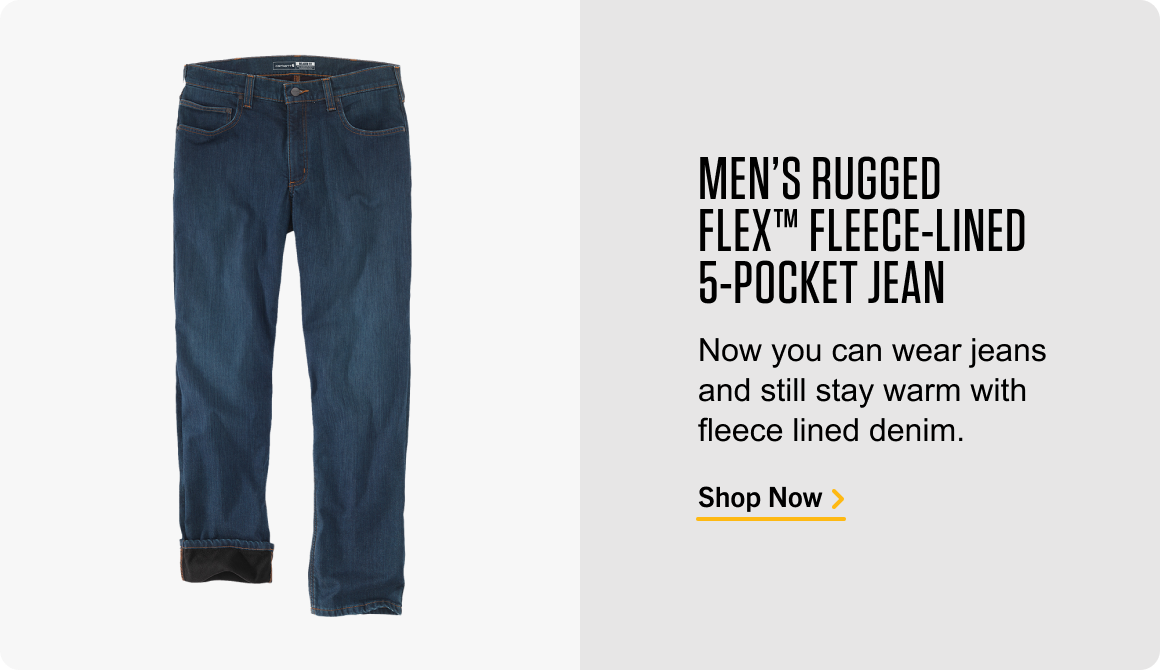 MEN'S RUGGED FLEX™ FLEECE-LINED 5-POCKET JEAN