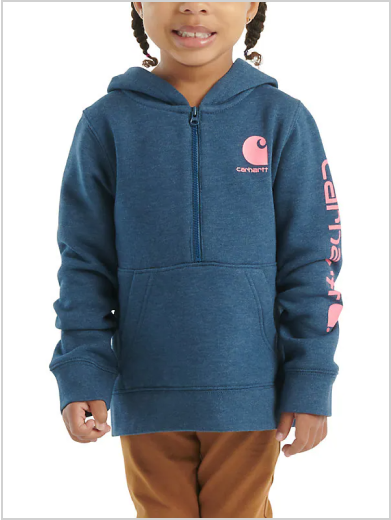 GIRLS' LONG-SLEEVE HALF-ZIP SWEATSHIRT