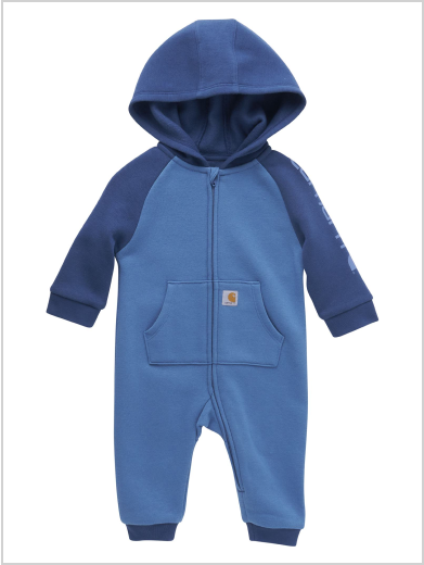 BOYS' LONG-SLEEVE ZIP-FRONT HOODED COVERALL