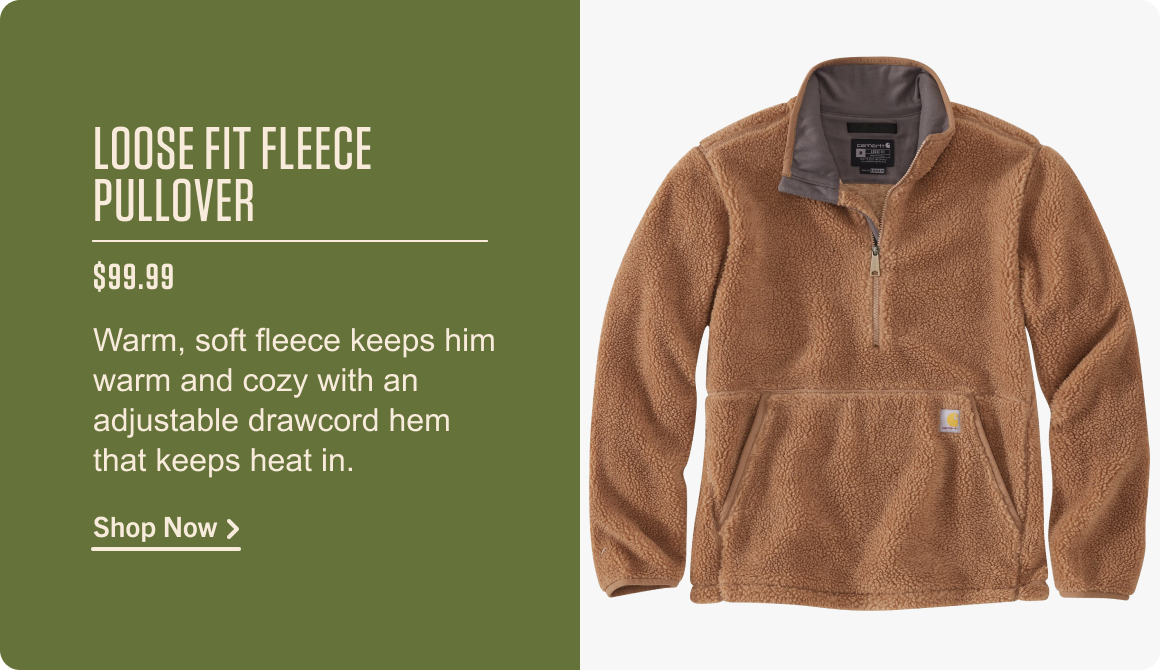 LOOSE FIT FLEECE PULLOVER