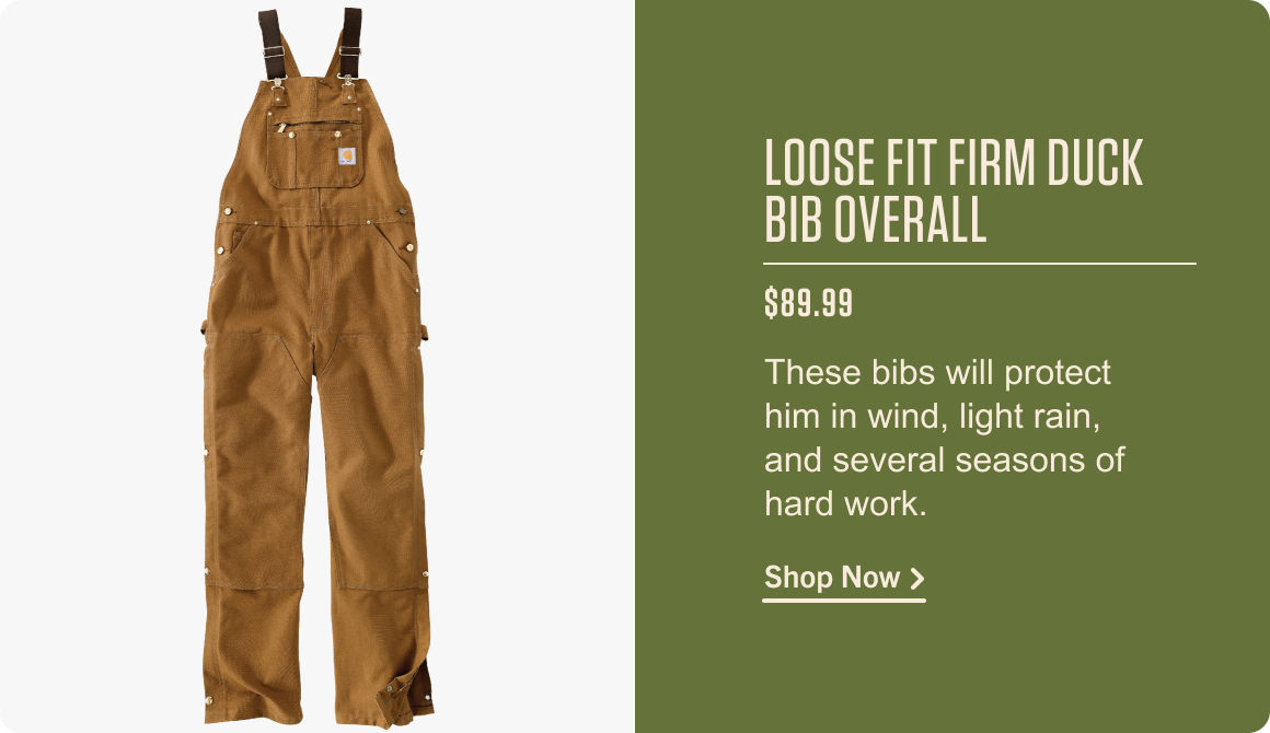 LOOSE FIT FIRM DUCK BIB OVERALL