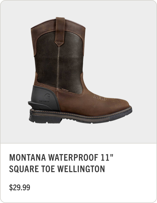 MONTANA WATERPROOF 11 SQUARE TOE WELLINGTON